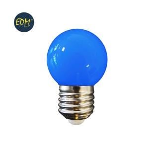 Enzo EDM LED kogellamp EDM E27 1,5W blauw LED8106
