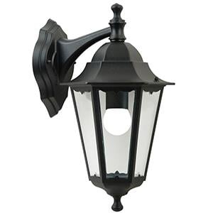 Enzo Nordlux Wandlamp Cardiff Down E27 zwart IP44 4800924