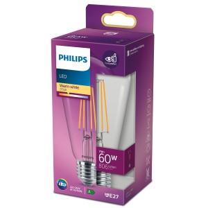 Philips LED ST64 E27 7-60W 2700K filament helder blister 5102581