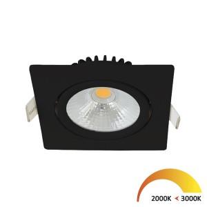 Enzo EcoDim LED inbouwspot 5W DimToWarm 85mm 36gr vierkant verstelbaar zwart LED4760
