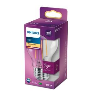Philips LED GLS E27 2-25W 2700K filament helder blister 5102495
