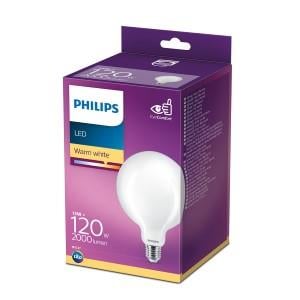Philips LED Globe G120 E27 13-120W 2700K filament mat blister 5103284