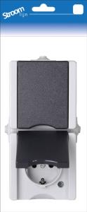 Enzo Kopp SWD opbouw stopcontact RA dubbel verticaal 6628110