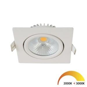 Enzo EcoDim LED inbouwspot 5W DimToWarm 85mm 36gr vierkant verstelbaar wit LED4750
