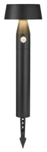 Enzo Nordlux LED Solar tuinlamp op spie Nama 1W 3000K zwart 50cm 4802840