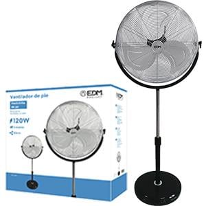 Enzo EDM Statiefventilator 50cm draaiend 120W chroom zwart 8652592