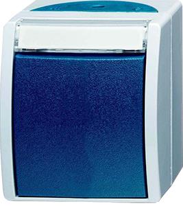 Busch Jaeger SWD opbouw wissel schakelaar blauw 4696050