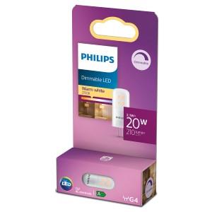 Philips LED steek G4 12V 2 1-20W 2700K mat dimbaar blister 5104124