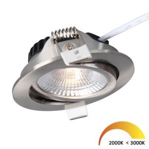 Enzo EcoDim LED inbouwspot 5W DimToWarm 85mm 36gr rond verstelbaar geschuurd staal LED4720