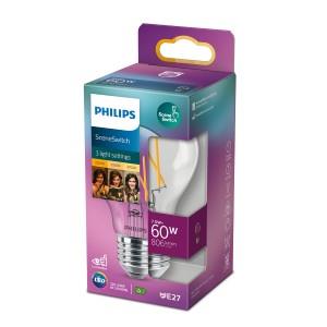 Philips LED GLS E27 7,5-60W filament helder SceneSwitch blister - 5102525