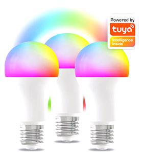 Enzo Denver LED GLS mat RGB E27 9W 3-pack dimbaar SMART Wi-Fi TUYA LED5040