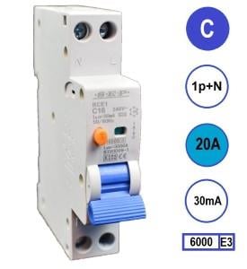 Enzo Aardlekautomaat 20A C kar 30mA 2p SEP 4518105