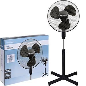 Enzo Statiefventilator 40cm draaiend 45W zwart 8652576