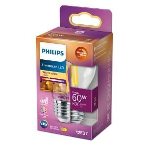 Philips LED kogel E27 5W Filament Flame Blister 5101570