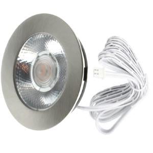 Enzo EcoDim LED meubelspot 3W 2700K 62mm rond geschuurd staal LED4910