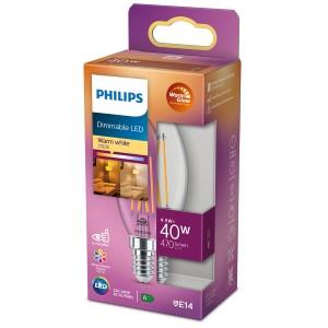 Philips LED kaars E14 3 4-40W filament helder WarmGlow blister 5100308