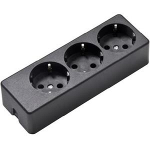 Enzo Tafelcontactdoos RA 3V langwerpig zwart 6871822