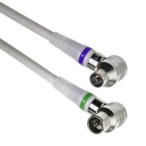 Technetix Coax aansluitkabel compleet ONVERPAKT1 5m haaks 2081015