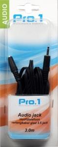 Enzo Pro-1 Hoofdtelefoon verlengkabel glad 3,5 jack 3 meter 9212501