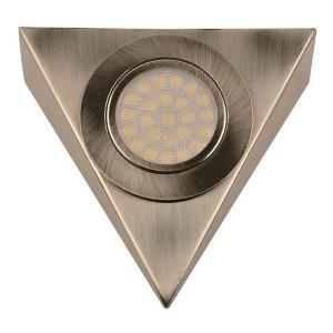 Rocalux DRIEHOEKSPOT OPBOUW GESCHUURD STAAL 4W LED 5012530