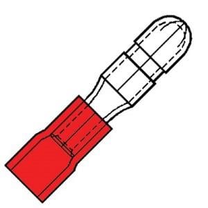 Enzo Kabelschoen rondsteker male rood 4mm - 4433060