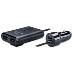 Mobilize USB autolader 2-weg splitter zwart 8400mA