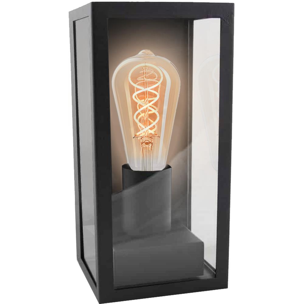 V-Tac tuinlamp wandmodel vierkant IP44 24cm zwart 5090300
