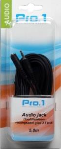 Enzo Pro-1 Hoofdtelefoon verlengkabel glad 3,5 jack 5 meter 9212505