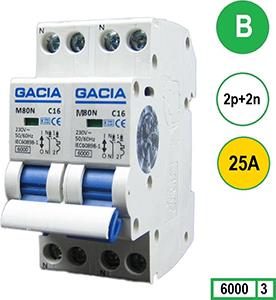 Enzo Gacia Fornuis automaat 2 X 25A B kar 2p GACIA - 4517799
