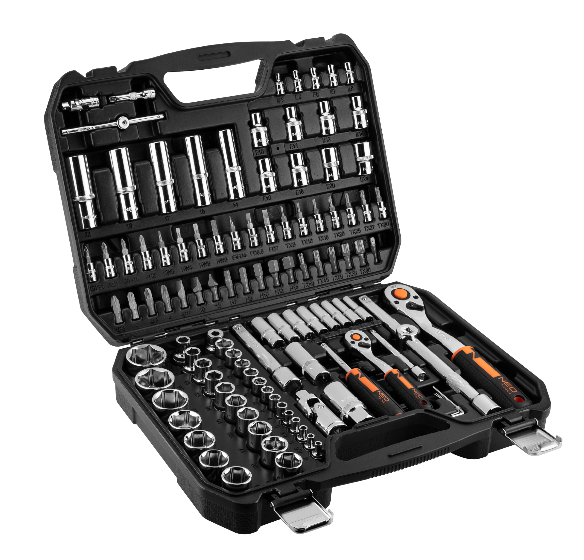 Neo Doppenset 1/4"-1/2" 110 Delig (10-066) - 6480200