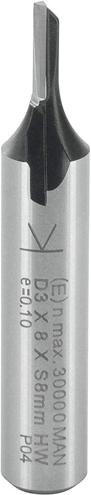 ENT Groeffrees HM 3x12,7x51mm, 1-snijkant kolf 8mm - 7910042