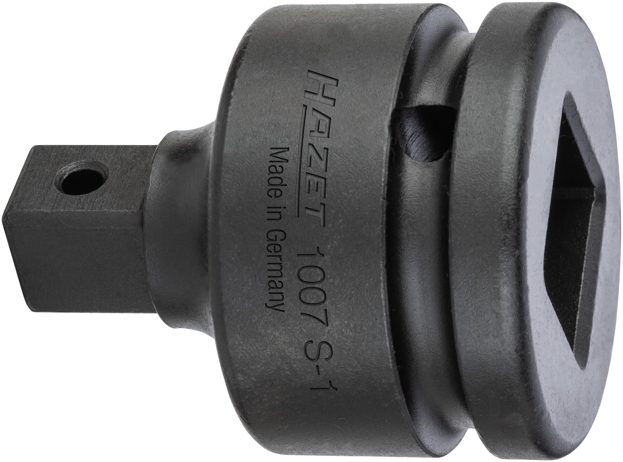 HAZET Verloopstuk 1007S-1 · 3/4 inch (20 mm) vierkant hol · 1/2 inch (12,5 mm) vierkant massief · Lengte: 56 mm