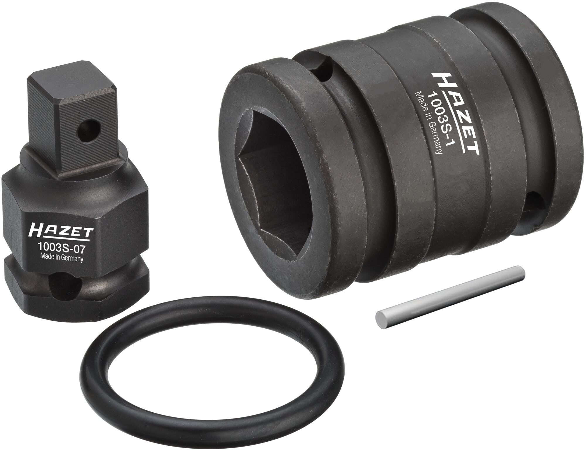 HAZET Adapter verloopstuk 1007S-7/4 · 3/4 inch (20 mm) vierkant hol · 1/2 inch (12,5 mm) vierkant massief · 4-delig