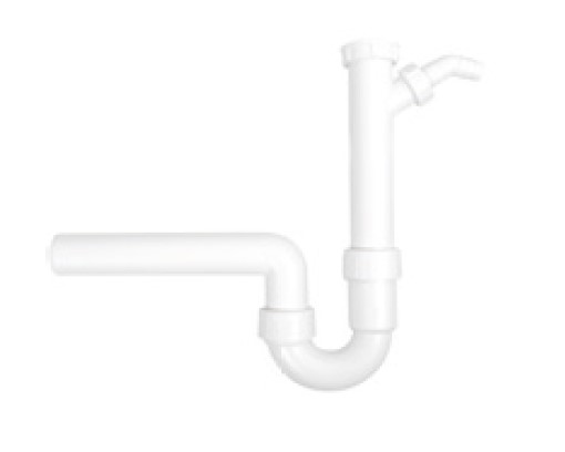 Kirchhoff Kunststof VIEGA spoelbak buisvormige sifon, wit, 1 1/2" H x 40 mm, met 3/4" apparaataansluiting - 102449