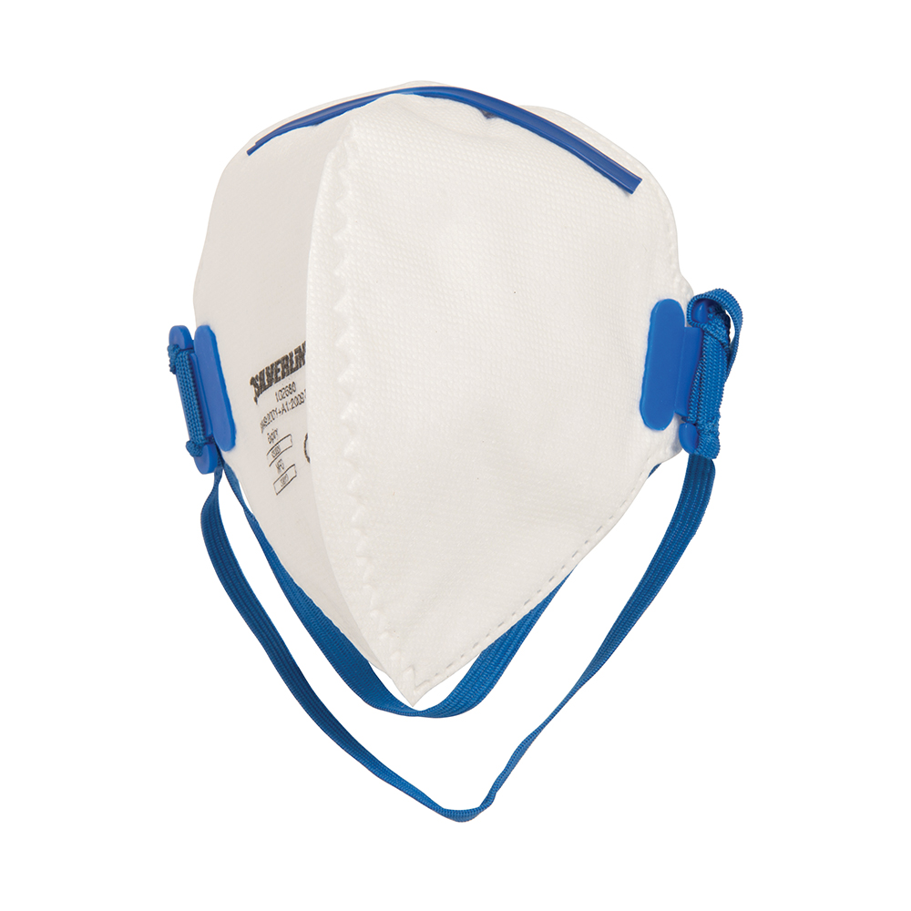 Silverline Plat vouwbaar FFP2 stofmasker, enkel gebruik | FFP2 NR, enkel gebruik - 102680