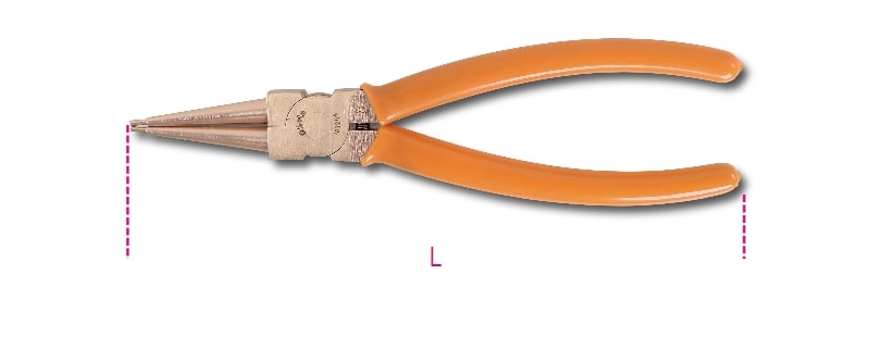 Beta Vonkvrije borgveertang, rechte punten, PVC-handgreep 1032BA 200 - 010320820