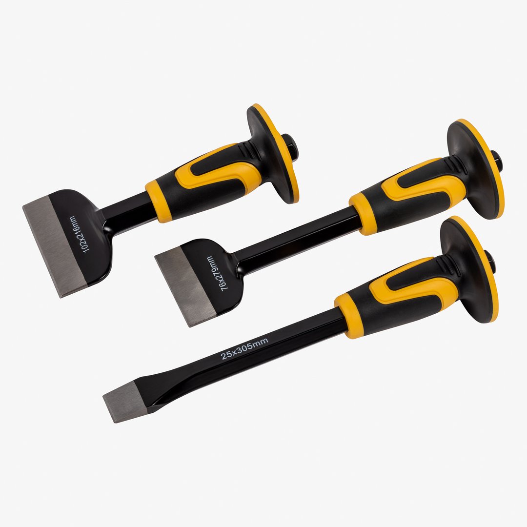 Roughneck Beitel- en Steenbeitelset met grip | 3-delig 31-970 afbeelding