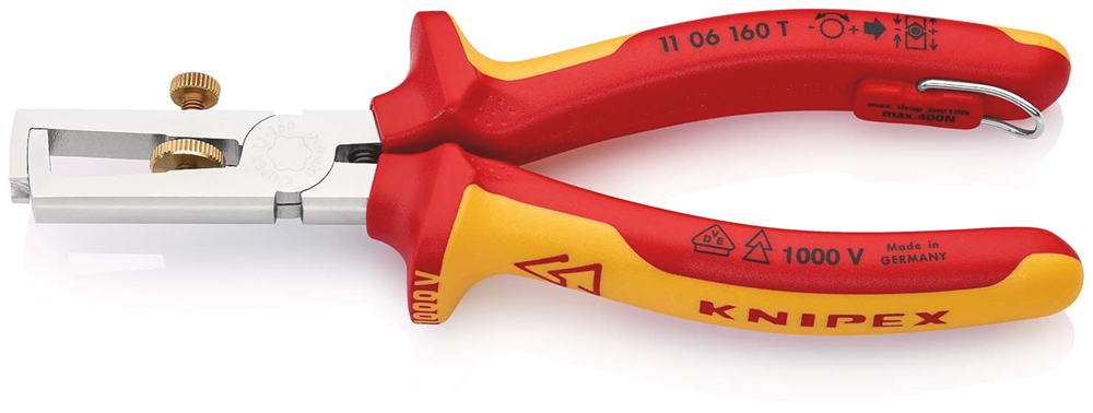 Knipex Afstriptang met openingsveer | Universeel | Geïsoleerd | Meercomponenten-omhulling - 11 06 160 T BK