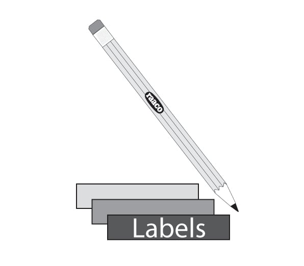 Raaco Etiketten v. bakje 4-280,5-460,12-1100 (per 12), 12x26104