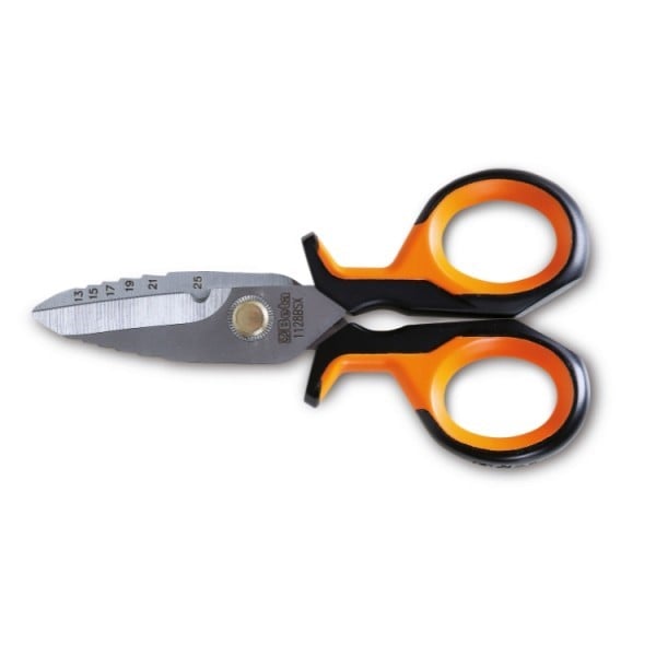 Beta 1128BSX Electricienschaar met trapsgewijze ruimer in etui - 011280061 011280061