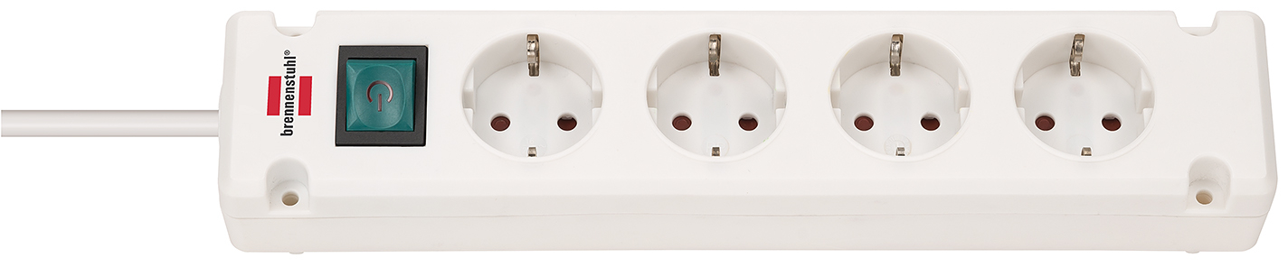 Brennenstuhl Bremounta stekkerdoos 4-voudig wit 1,5m H05VV-F 3G1,5 - 1150650124