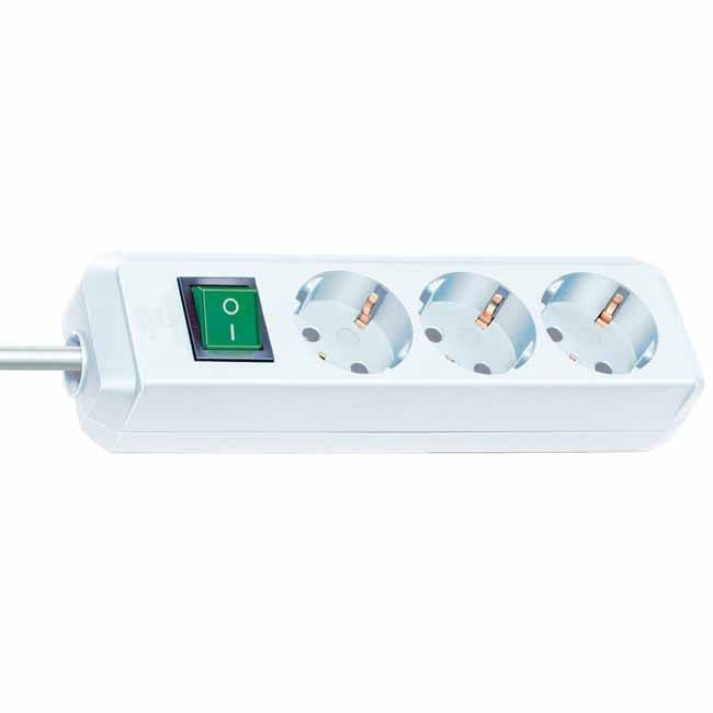 Brennenstuhl Brennenstuhl Eco-Line extension socket with switch 3-way white 3m H05V (1152320400)