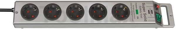 Brennenstuhl Stekkerdoos SuperSolid Line | 5 voudig | 1153340115 - 1153340115