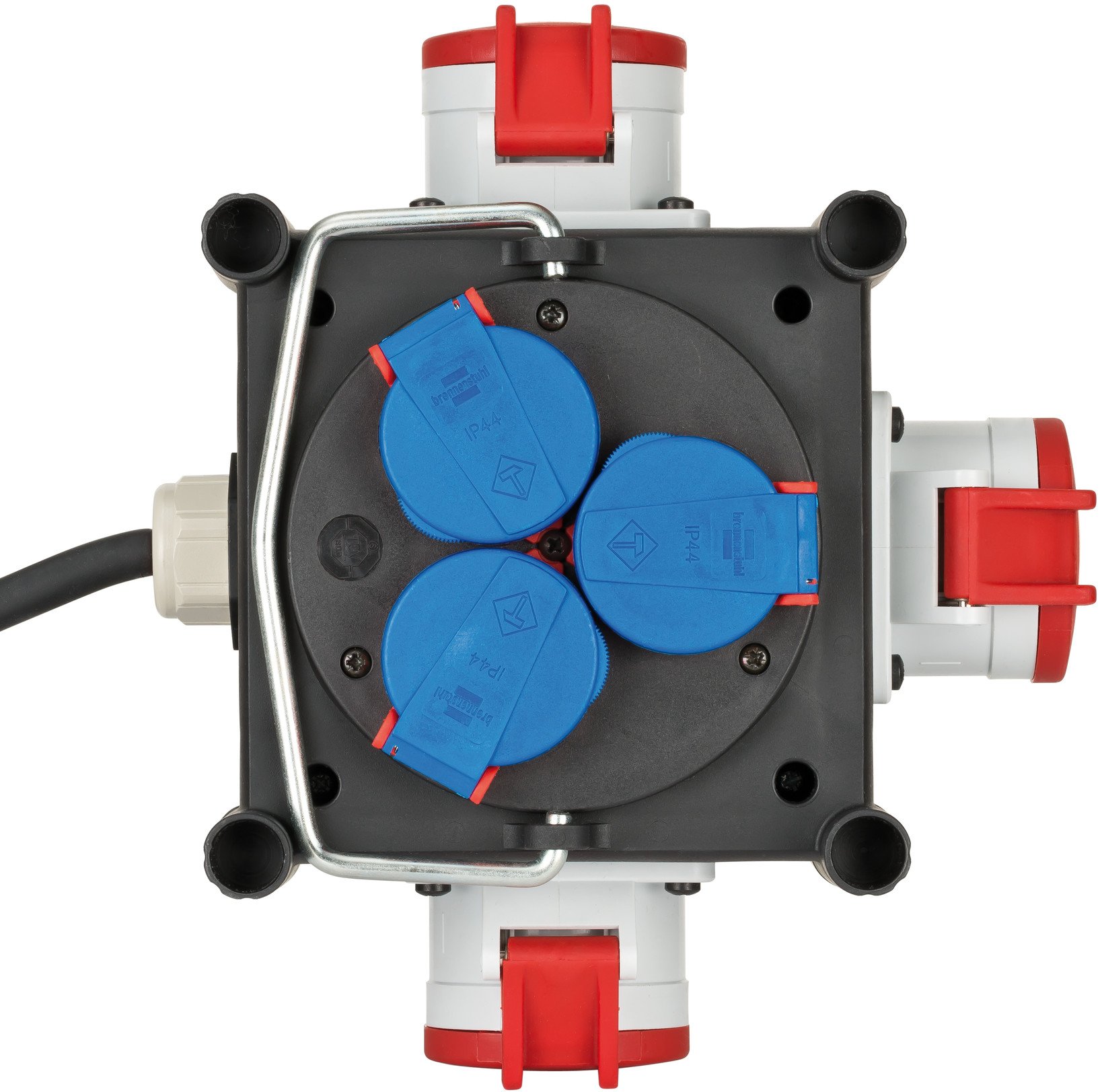 Brennenstuhl Compacte rubberen stroomverdeler BSV 3 LS E/16 2 IP44 1m H07RN-F 5G1,5 3xCEE400V + 3x230V - 1153680100