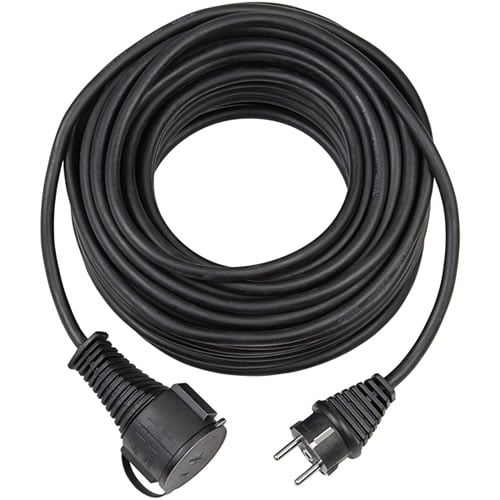 Brennenstuhl Tuinkabel 5m Verlengkabel 5 meter | Voor in de tuin en op het werk | Zwart | 1161420 - 1161420