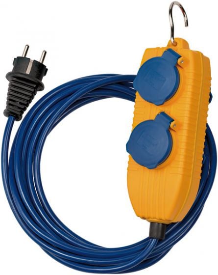 Brennenstuhl Verlengsnoer IP54 met Powerblock 5m blauw - 1161750020
