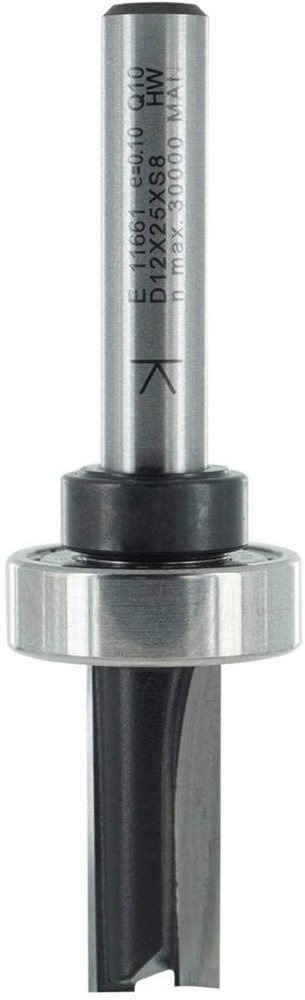 ENT Groeffrees HM 10x25x65mm, Met lager op kolf, met vaste kolf 8mm - 7911661