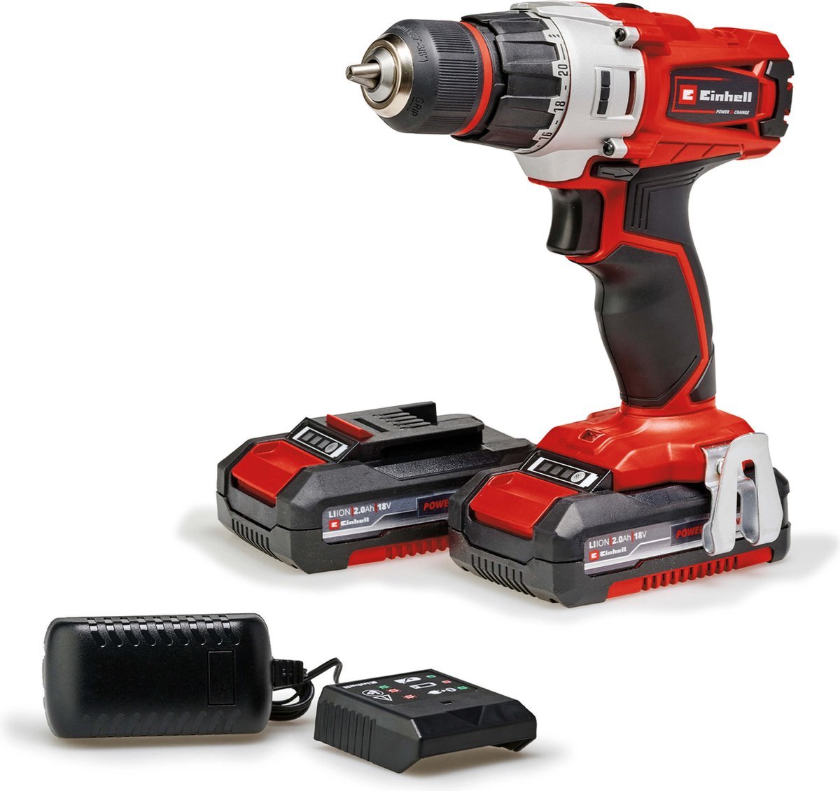 Einhell TE-CD 18/2 Li Accu Boormachine | 18 V | 44 Nm | 2 x 2.0 Ah accu + lader | In koffer - 4514231