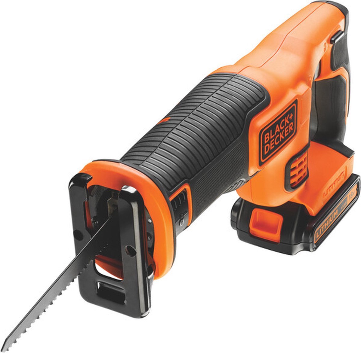 BLACK+DECKER BDCR18M1 18V 4.0Ah Reciprozaag | 1x 18V 4.0Ah Lithium-ion accu + 1A Lader | 1x 15cm zaagblad - BDCR18M1-QW