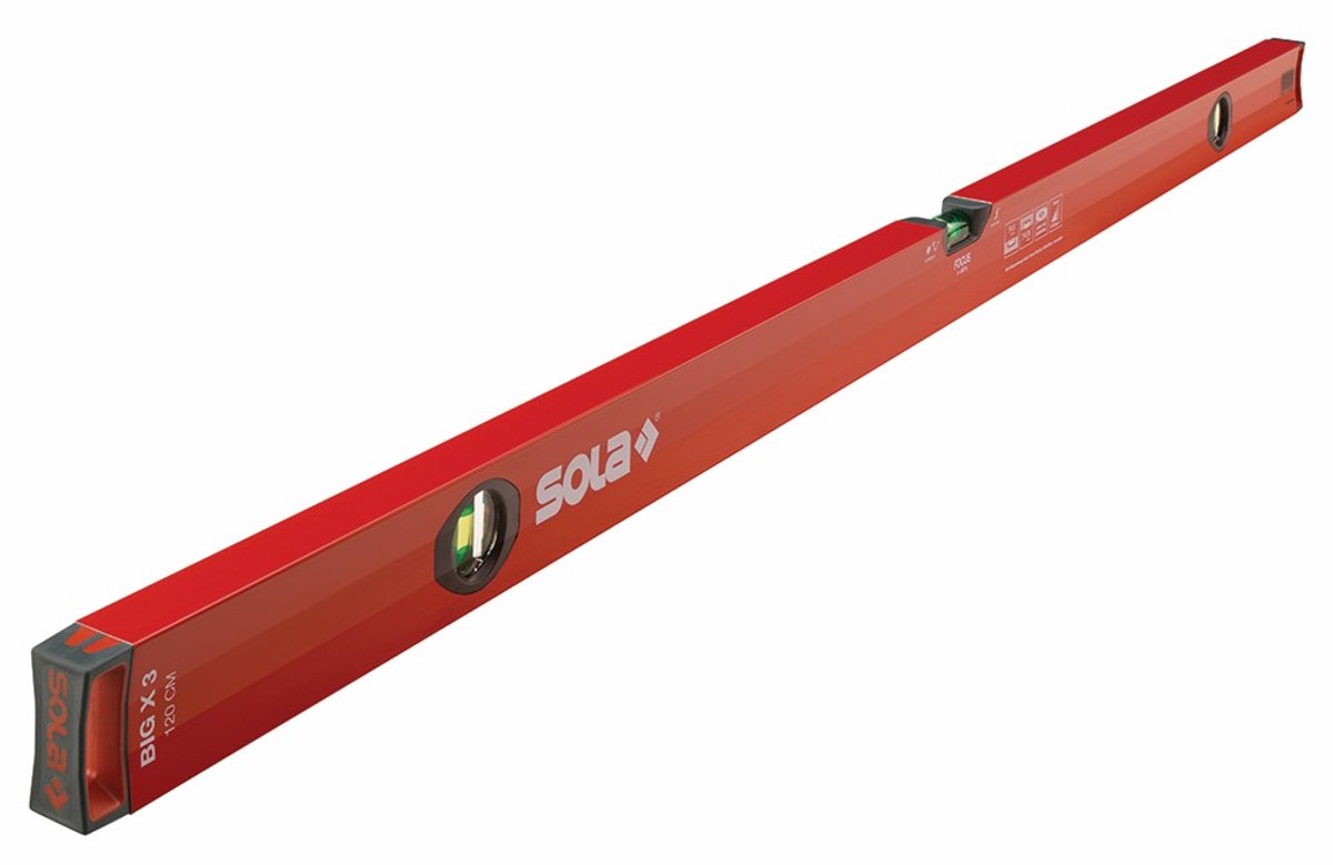 Sola BIGX 3/80 | alu-waterpas | X profiel | 80 cm | 3 libellen - 01373101